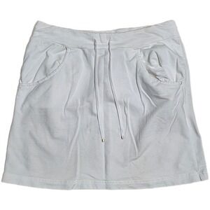 Ann Taylor Loft Casual Skirt Women's Size S White Drawstring Waist‎ Pockets